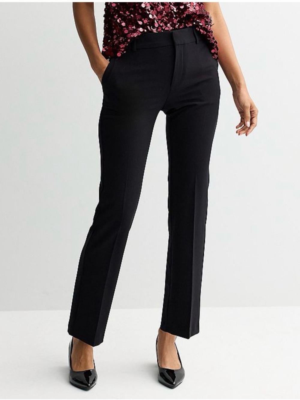 Nine West Black Barely Bootcut Dress Pants